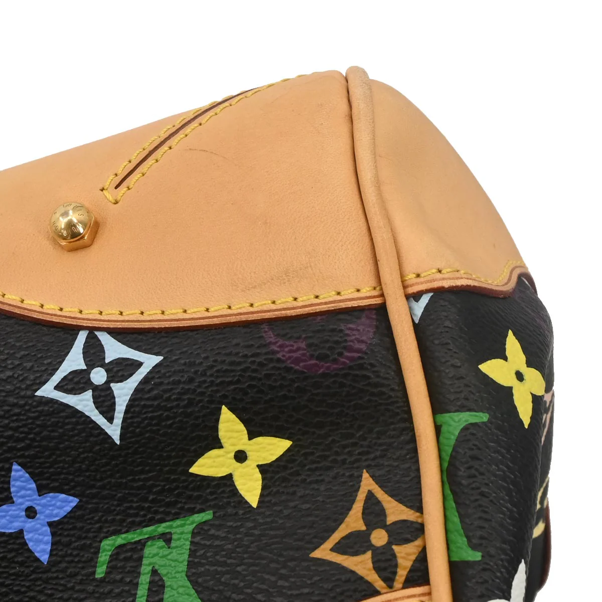 Louis Vuitton 2010 Black Monogram Multicolor Claudia Handbag M40194 - Image 5