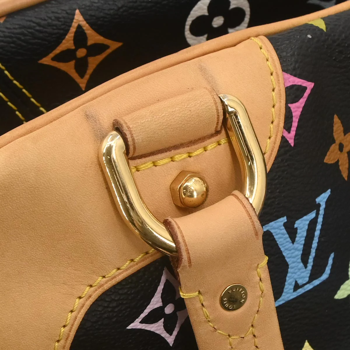 Louis Vuitton 2010 Black Monogram Multicolor Claudia Handbag M40194 - Image 7