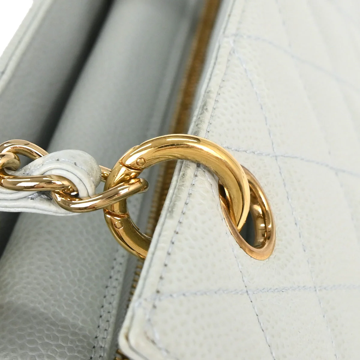 Chanel Light Blue Caviar Petite Timeless Tote PTT Chain Handbag - Image 5