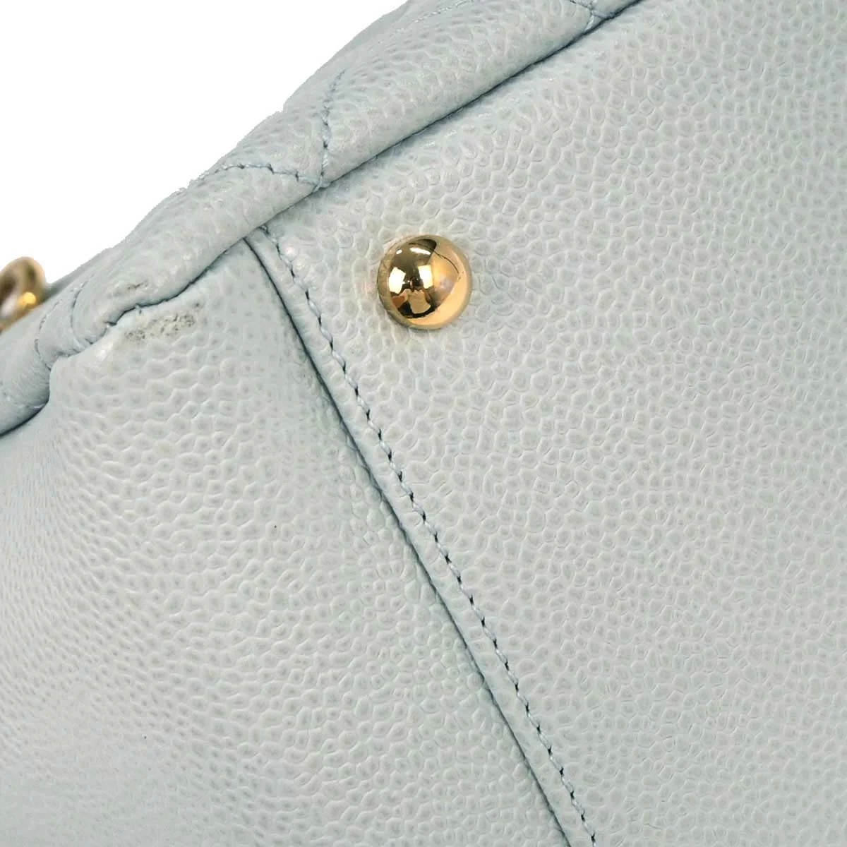 Chanel Light Blue Caviar Petite Timeless Tote PTT Chain Handbag - Image 7