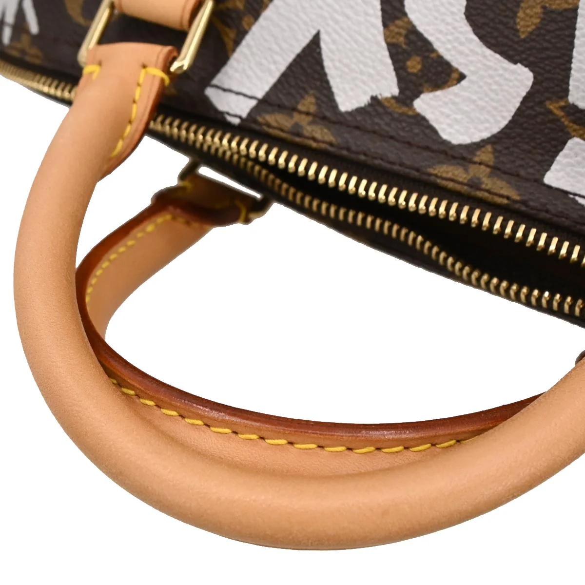 Louis Vuitton 2001 White Monogram Graffiti Speedy 30 Handbag M92195 - Image 5