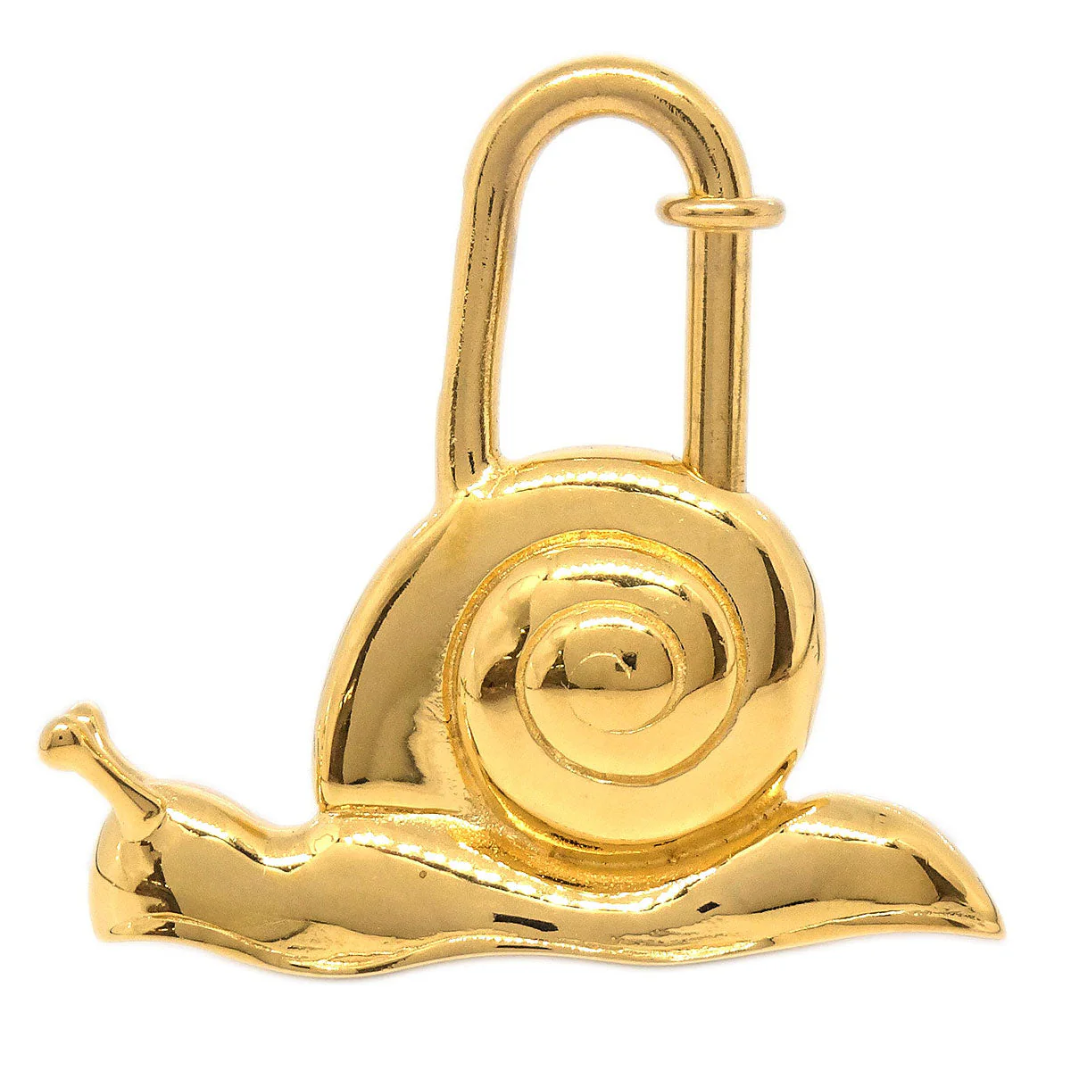 Hermes 1995 Snail Annee De la Route Cadena Gold Small Good