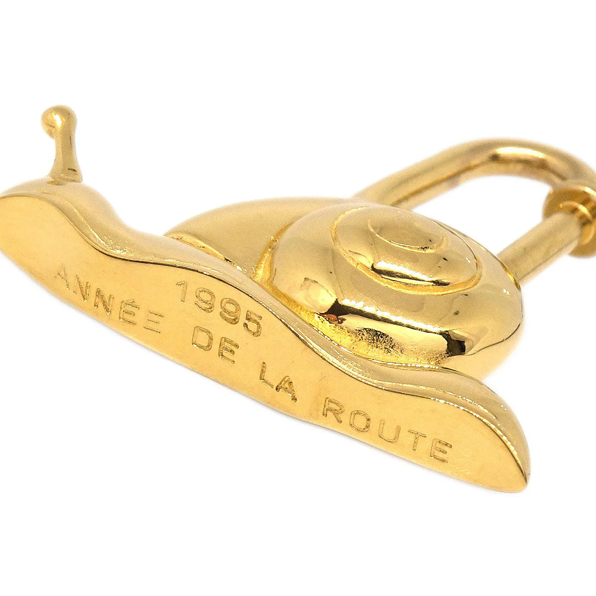 Hermes 1995 Snail Annee De la Route Cadena Gold Small Good - Image 4
