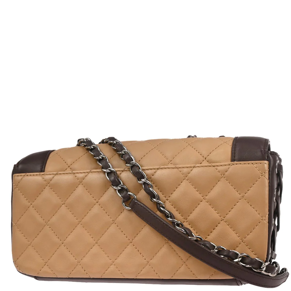 Chanel Beige Brown Lambskin Coco Corset Flap Bag Shoulder Bag - Image 2