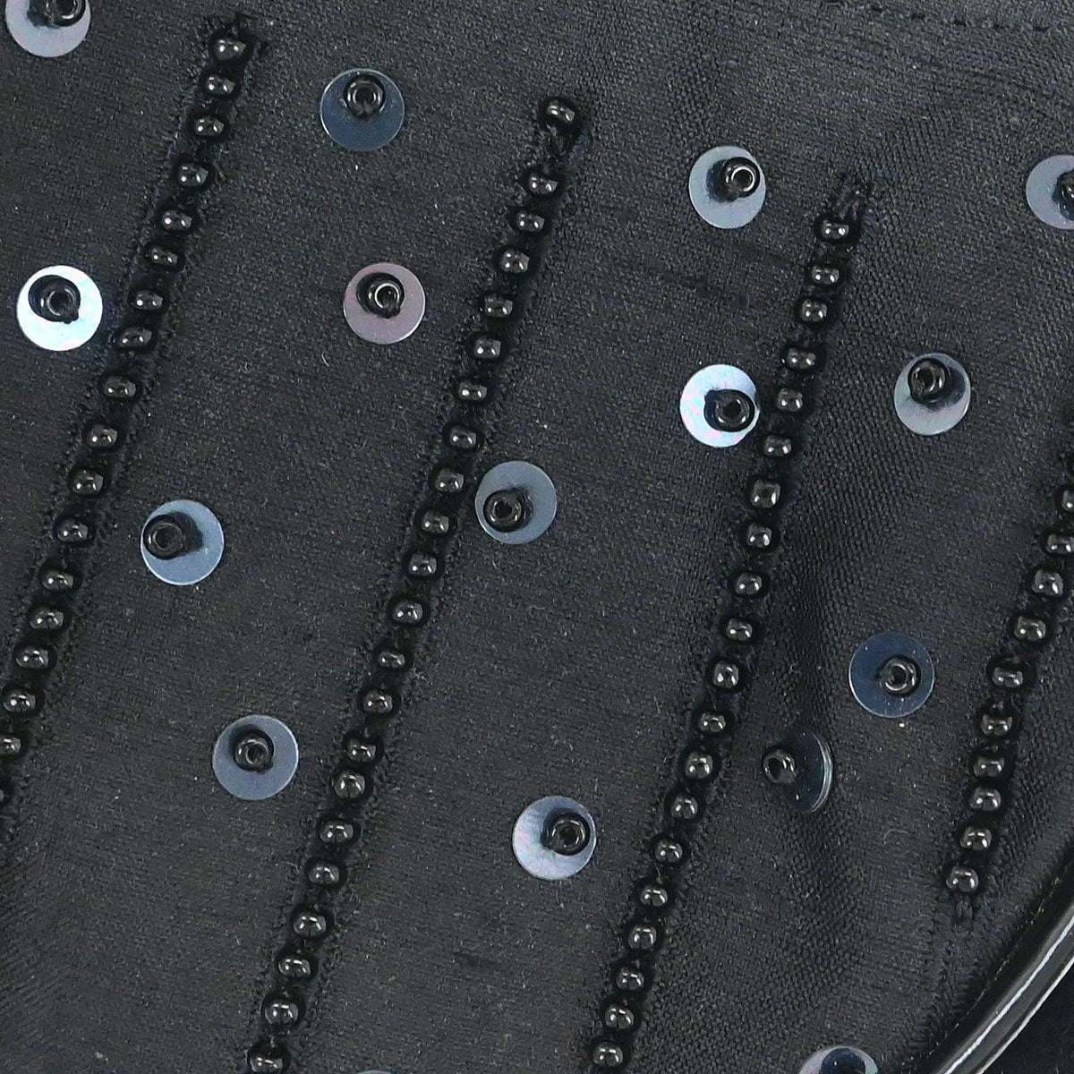 Christian Dior Black Velvet Beaded Saddle Handbag - Image 8