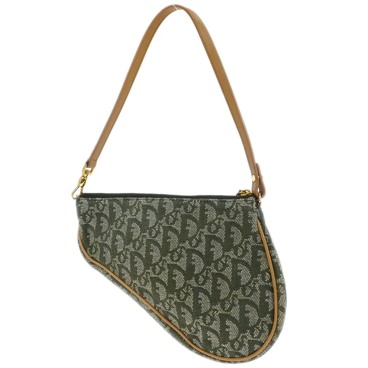 Christian Dior Green Trotter Saddle Handbag - Image 2