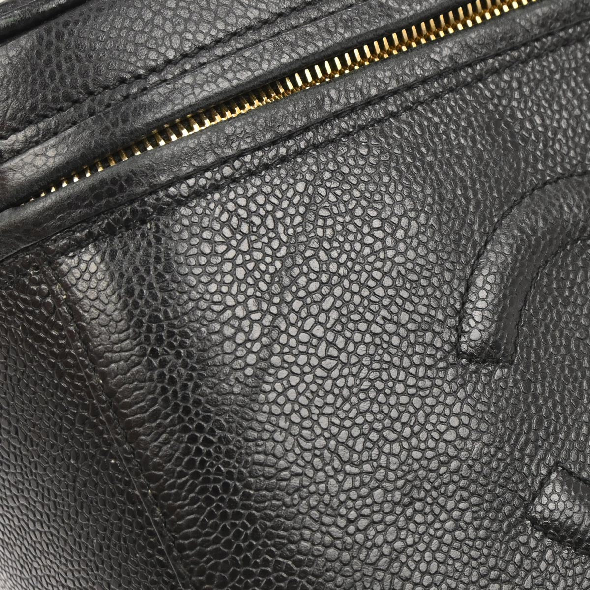Chanel 1996-1997 Black Caviar Skin Vanity 2way Shoulder Handbag - Image 5