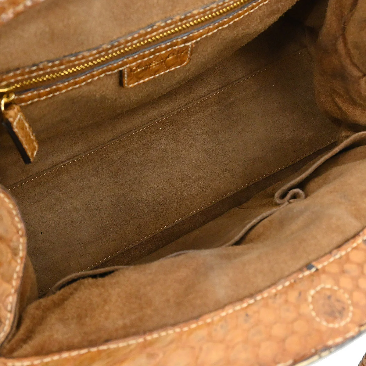 Christian Dior * Beige Canvas Python Handbag - Image 8