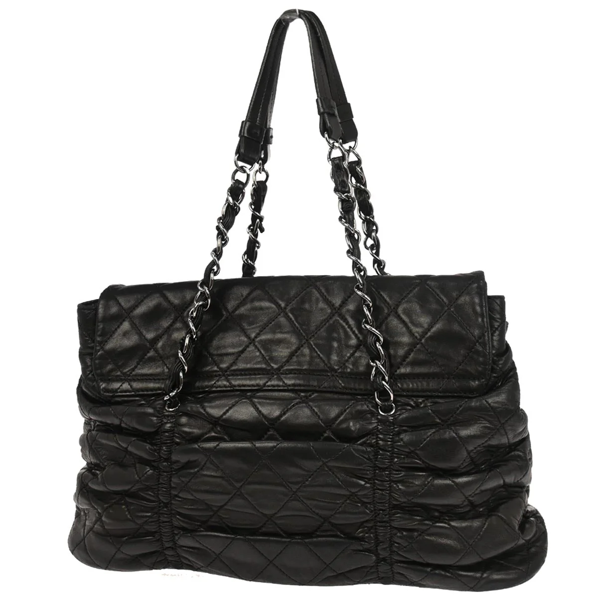 Chanel 2006-2008 Black Lambskin Handbag - Image 2