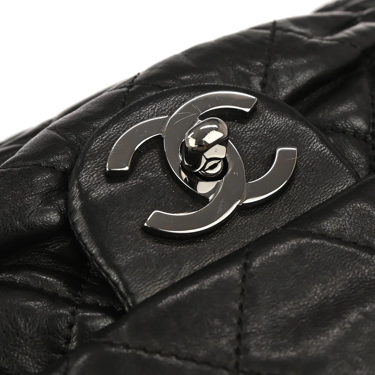 Chanel 2006-2008 Black Lambskin Handbag - Image 4