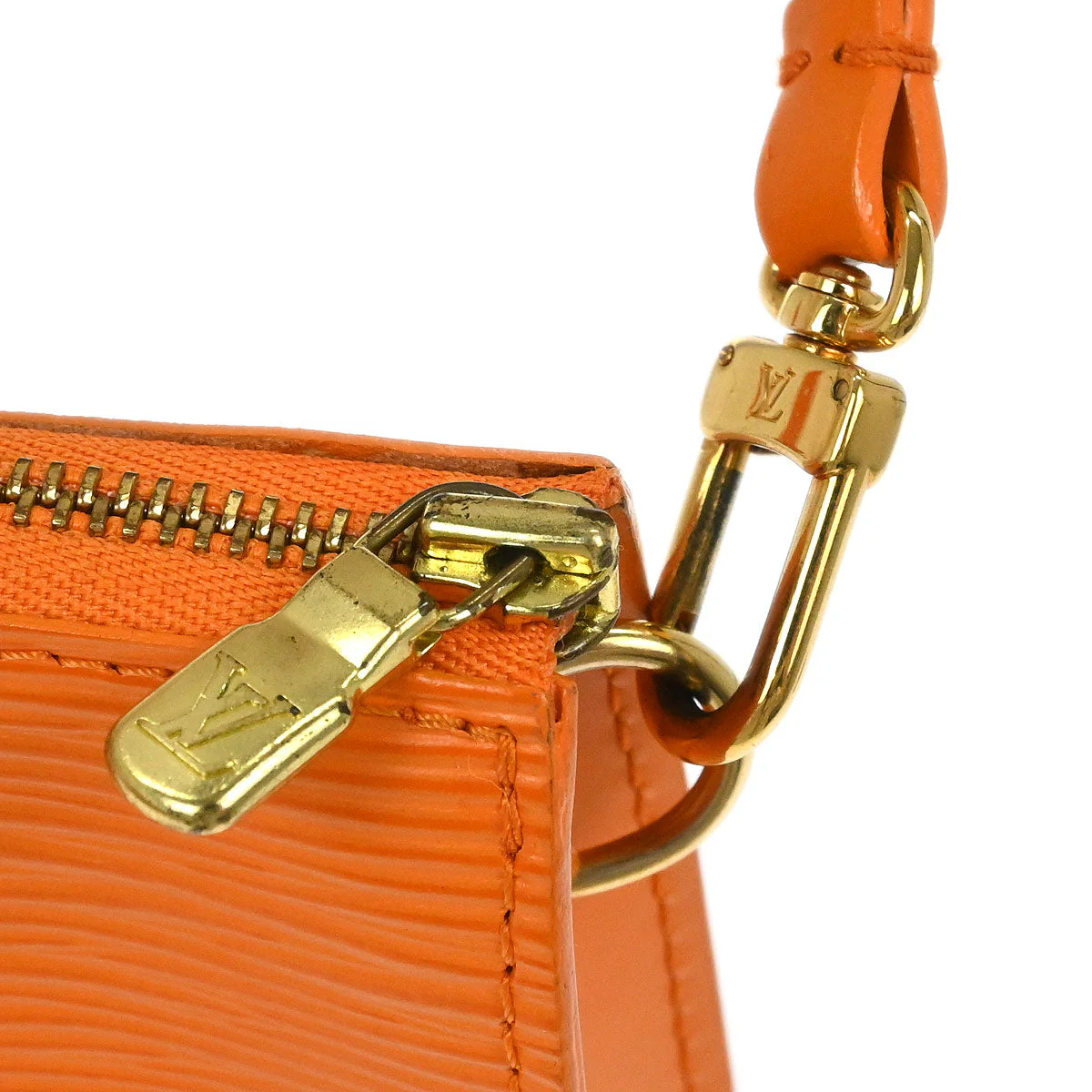 Louis Vuitton 2003 Orange Epi Pochette Accessoires 24 Handbag M5294H - Image 5