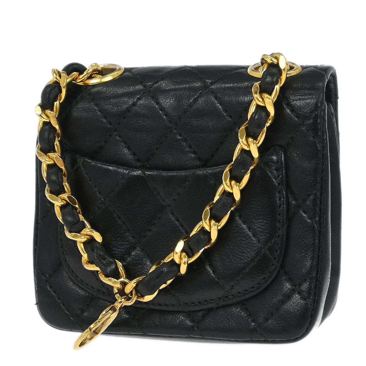 Chanel Black Lambskin Classic Flap Micro Bum Belt Bag - Image 4