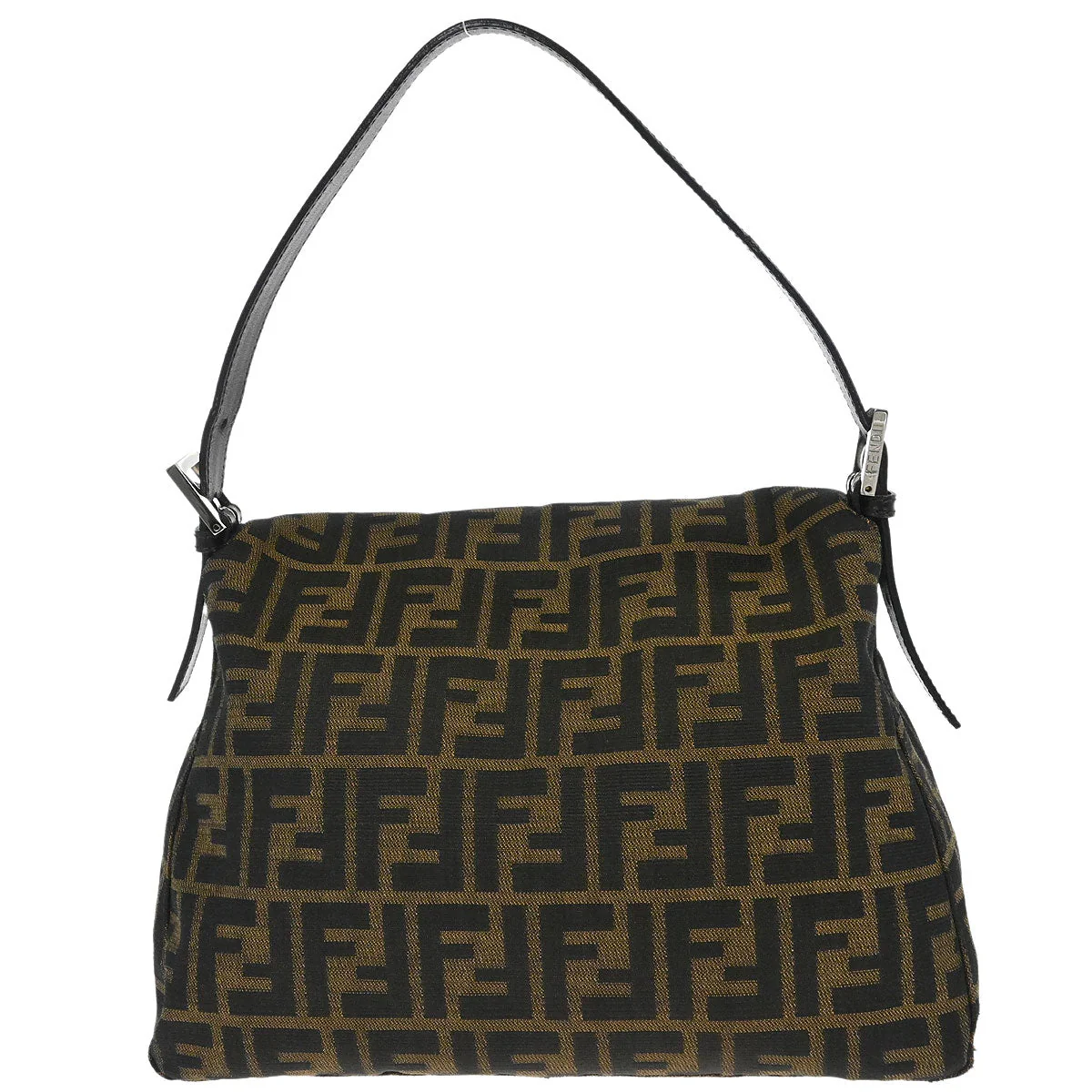 Fendi Brown Canvas Zucca Mamma Baguette Handbag - Image 2