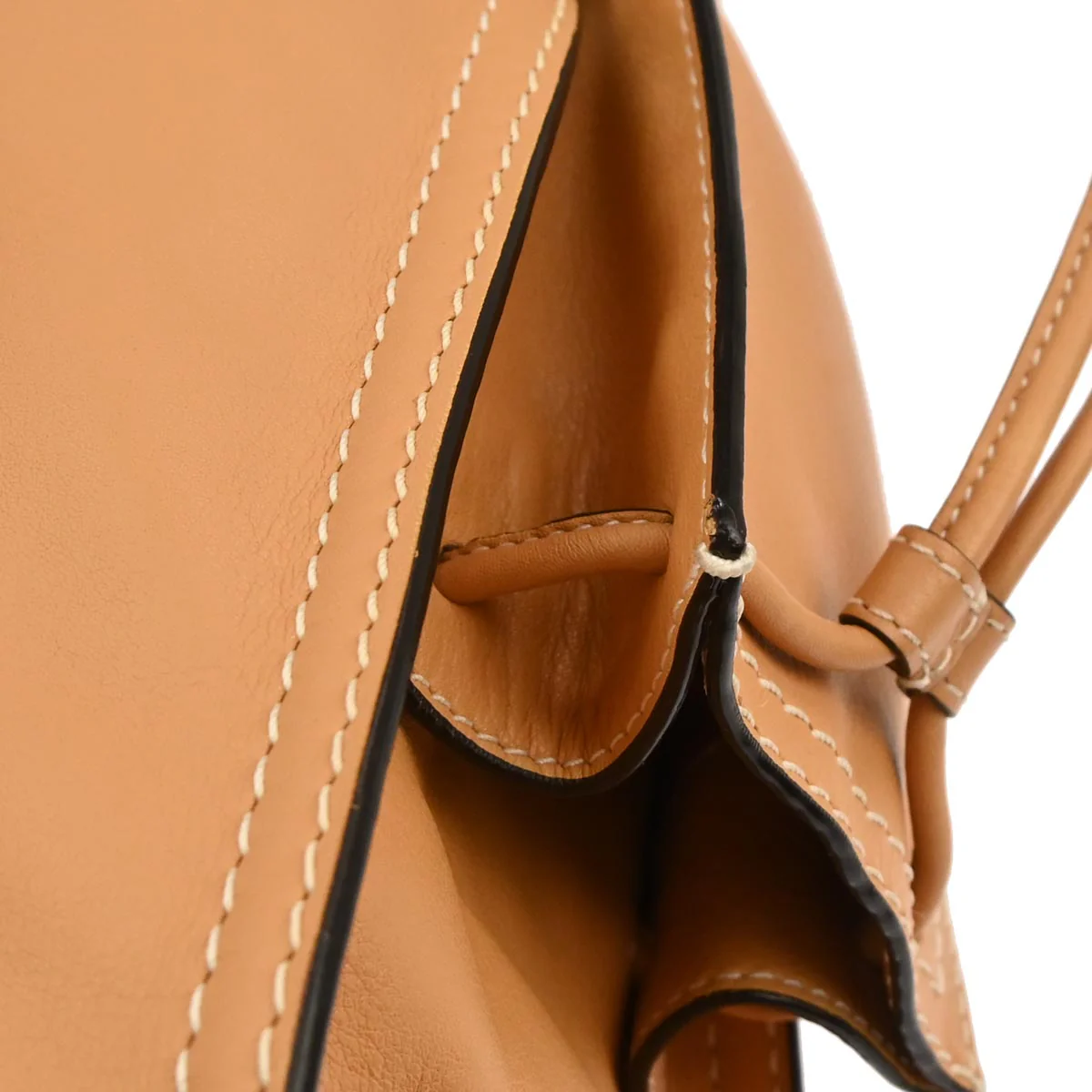 Loewe * Light Brown Leather Anagram Tote Handbag - Image 3