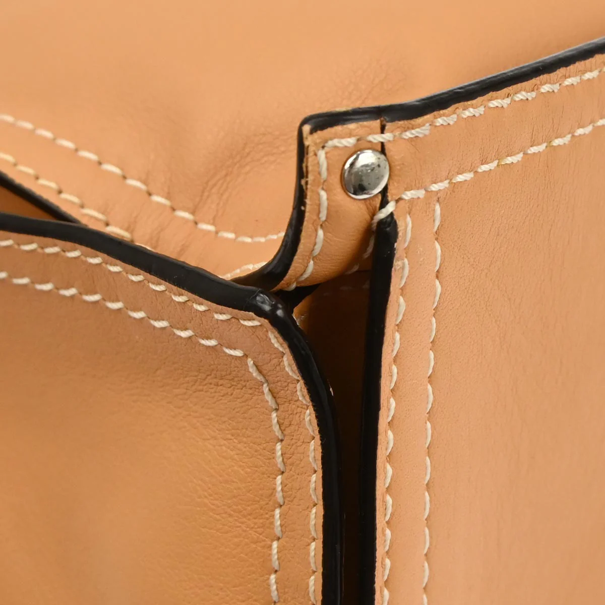 Loewe * Light Brown Leather Anagram Tote Handbag - Image 6