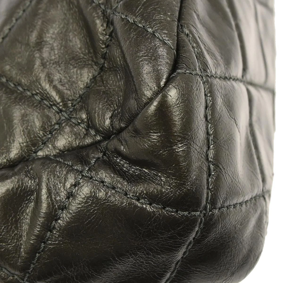 Chanel Gray Calfskin Chain Me Shoulder Bag - Image 4