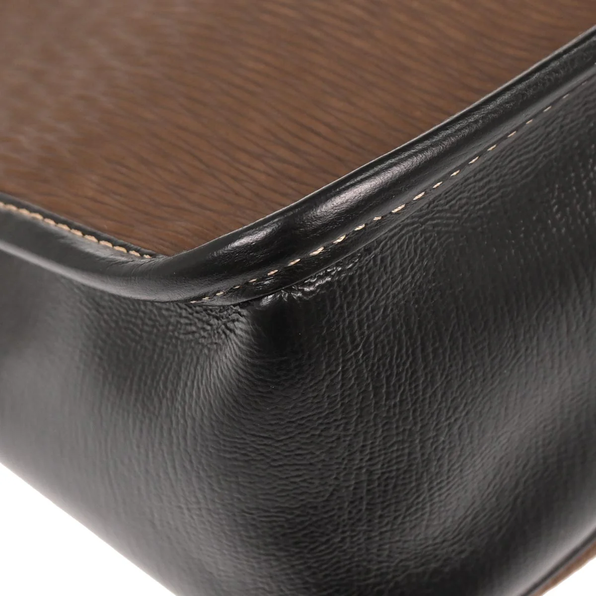 Loewe Black Brown Leather Velazquez Shoulder Bag - Image 5
