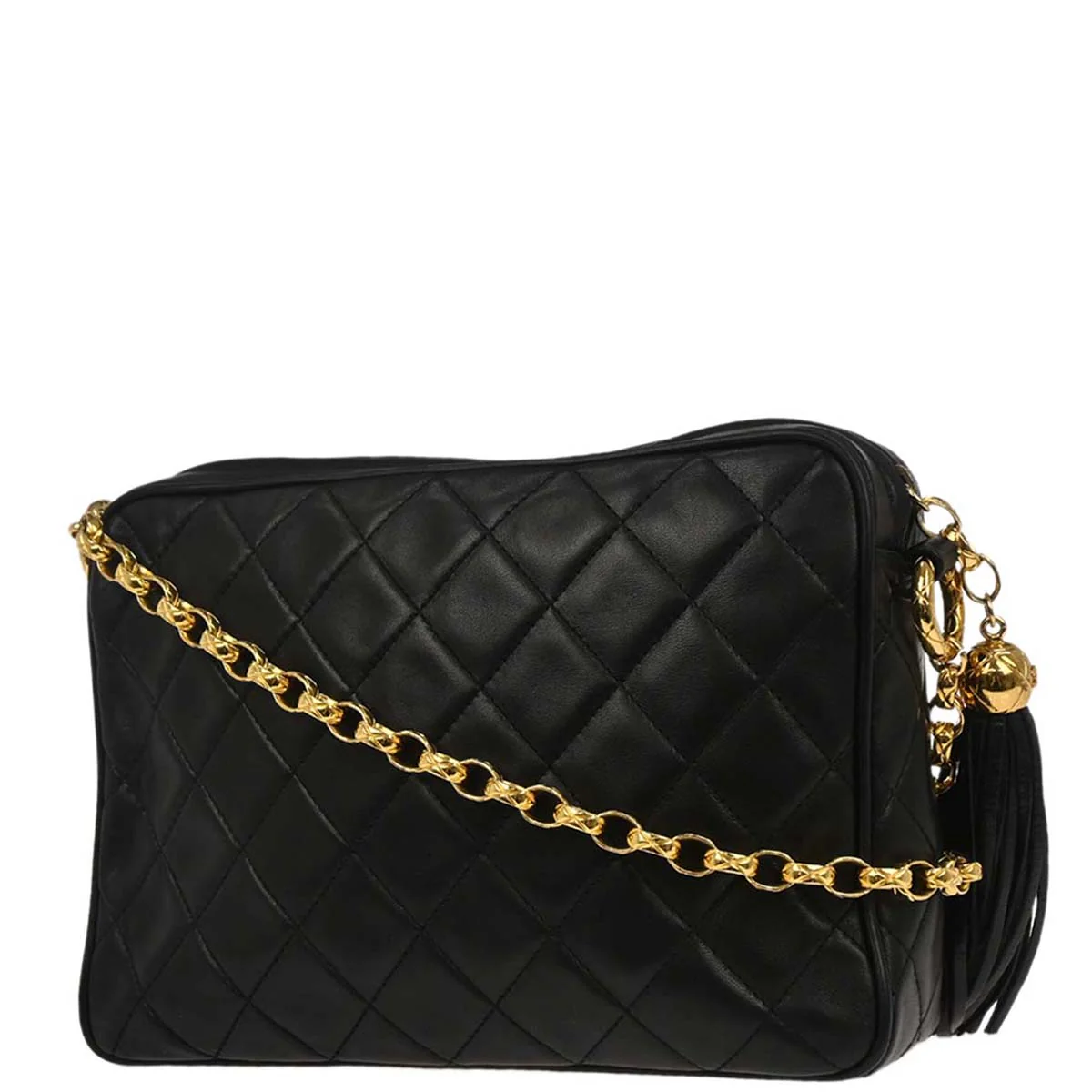 Chanel Black Lambskin Camera Bag Small - Image 2