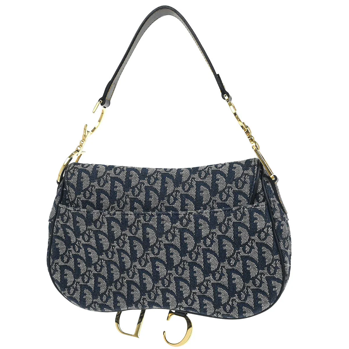 Christian Dior Navy Trotter Double Saddle Handbag - Image 2