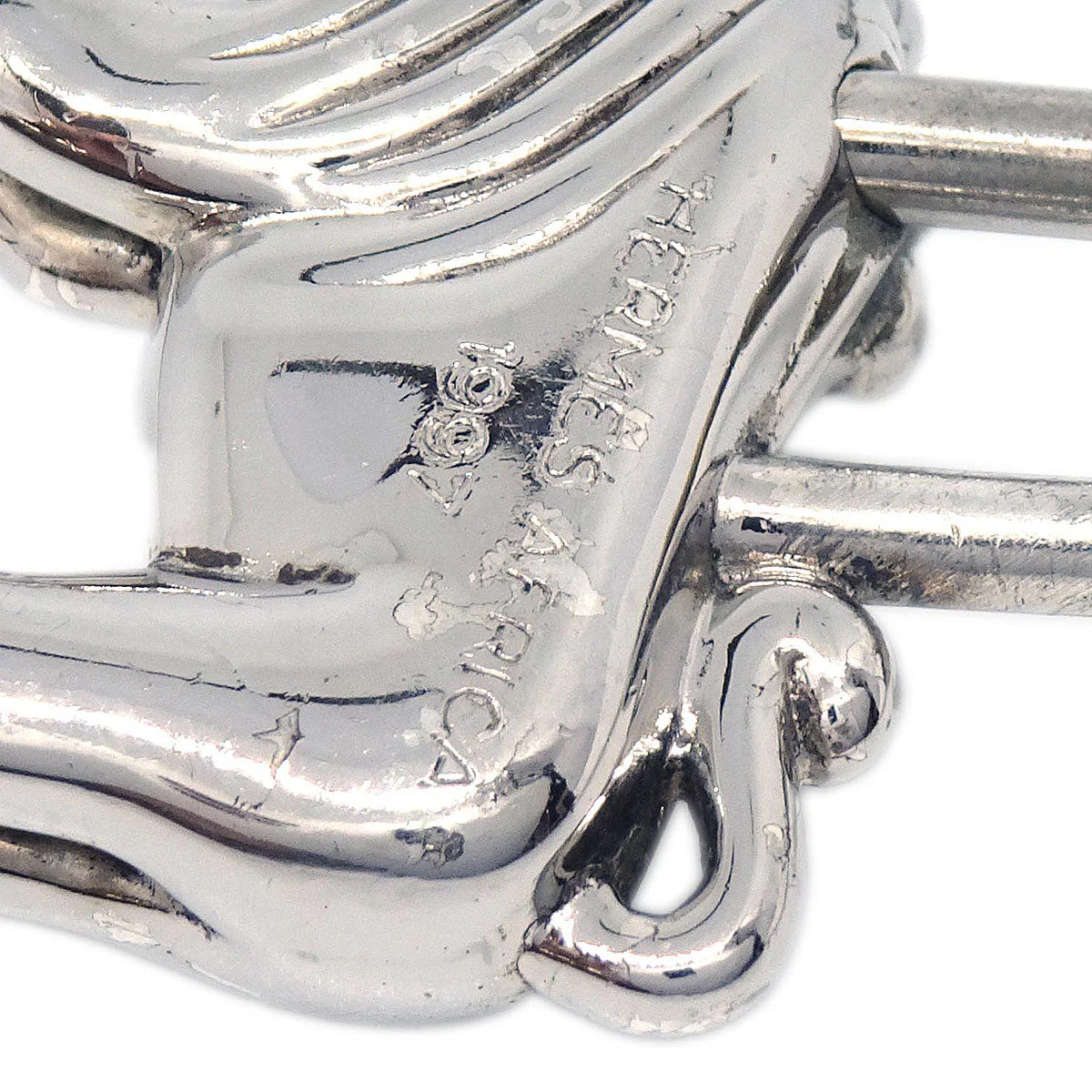 Hermes I'Afrique Lion 1997 Cadena Silver Small Good - Image 3