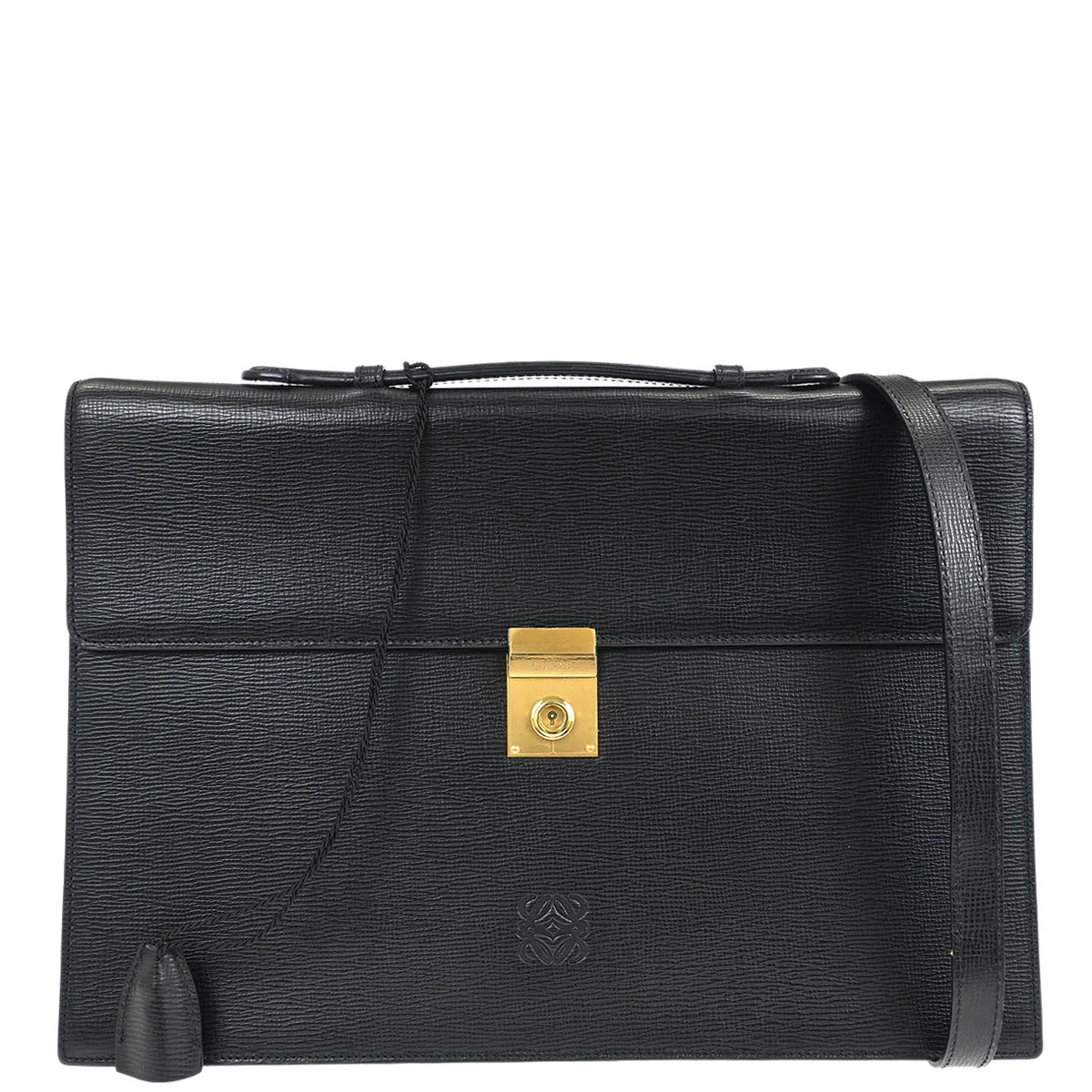 Loewe Black Briefcase 2way Shoulder Handbag