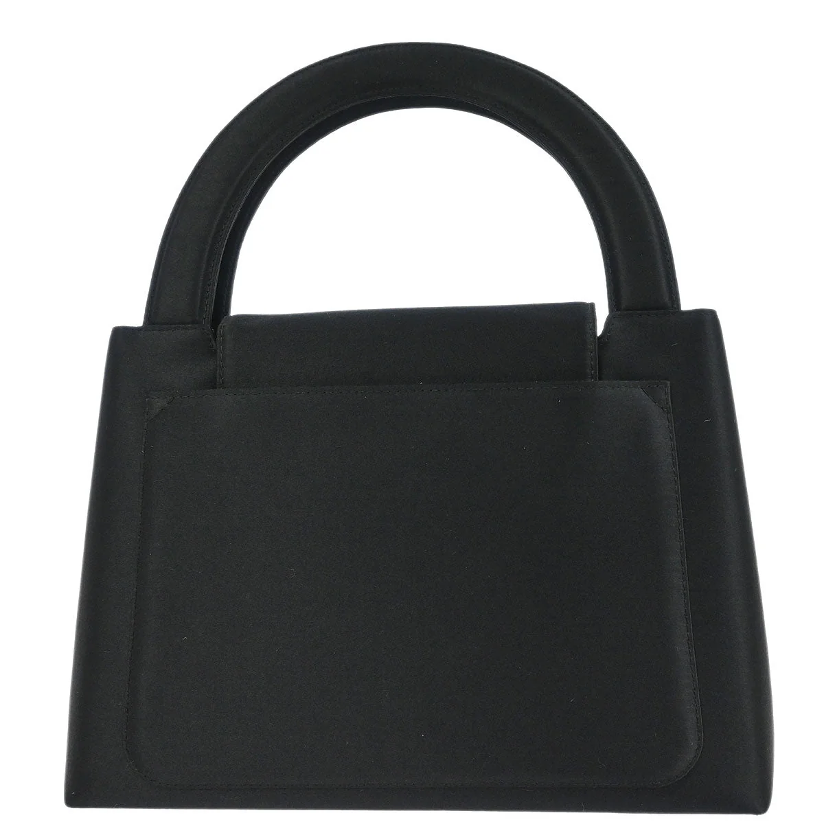 Chanel 1997-1999 Black Satin Handbag - Image 2