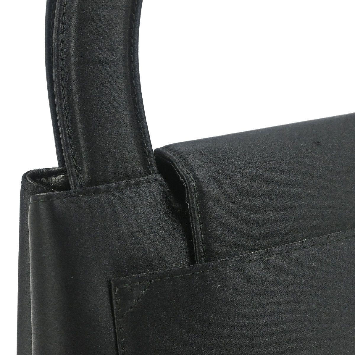 Chanel 1997-1999 Black Satin Handbag - Image 6