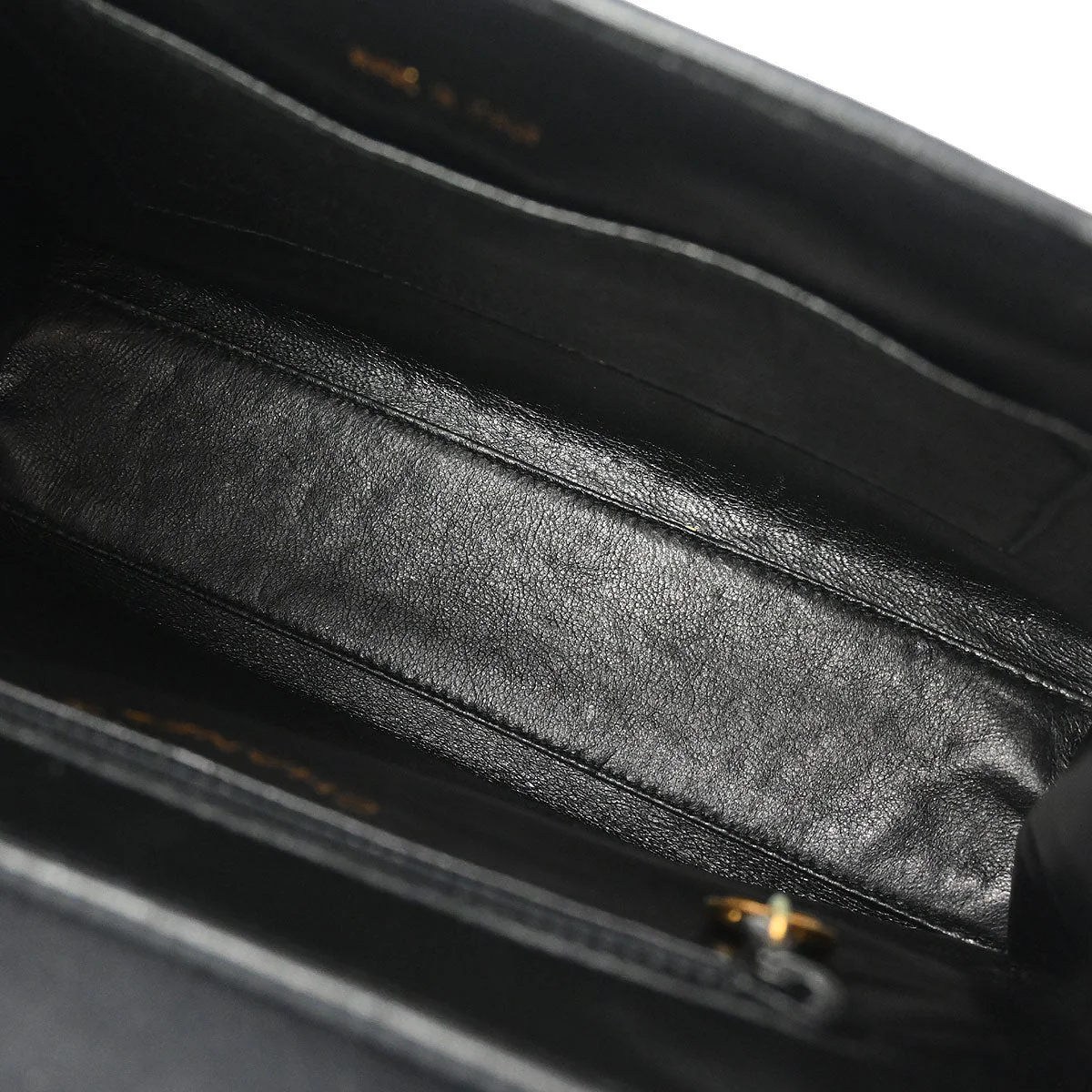 Chanel 1997-1999 Black Satin Handbag - Image 8