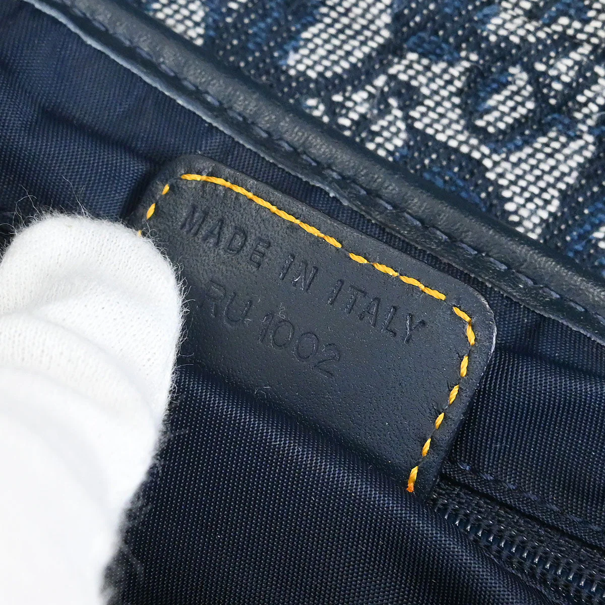 Christian Dior Navy Trotter Double Saddle Handbag - Image 10