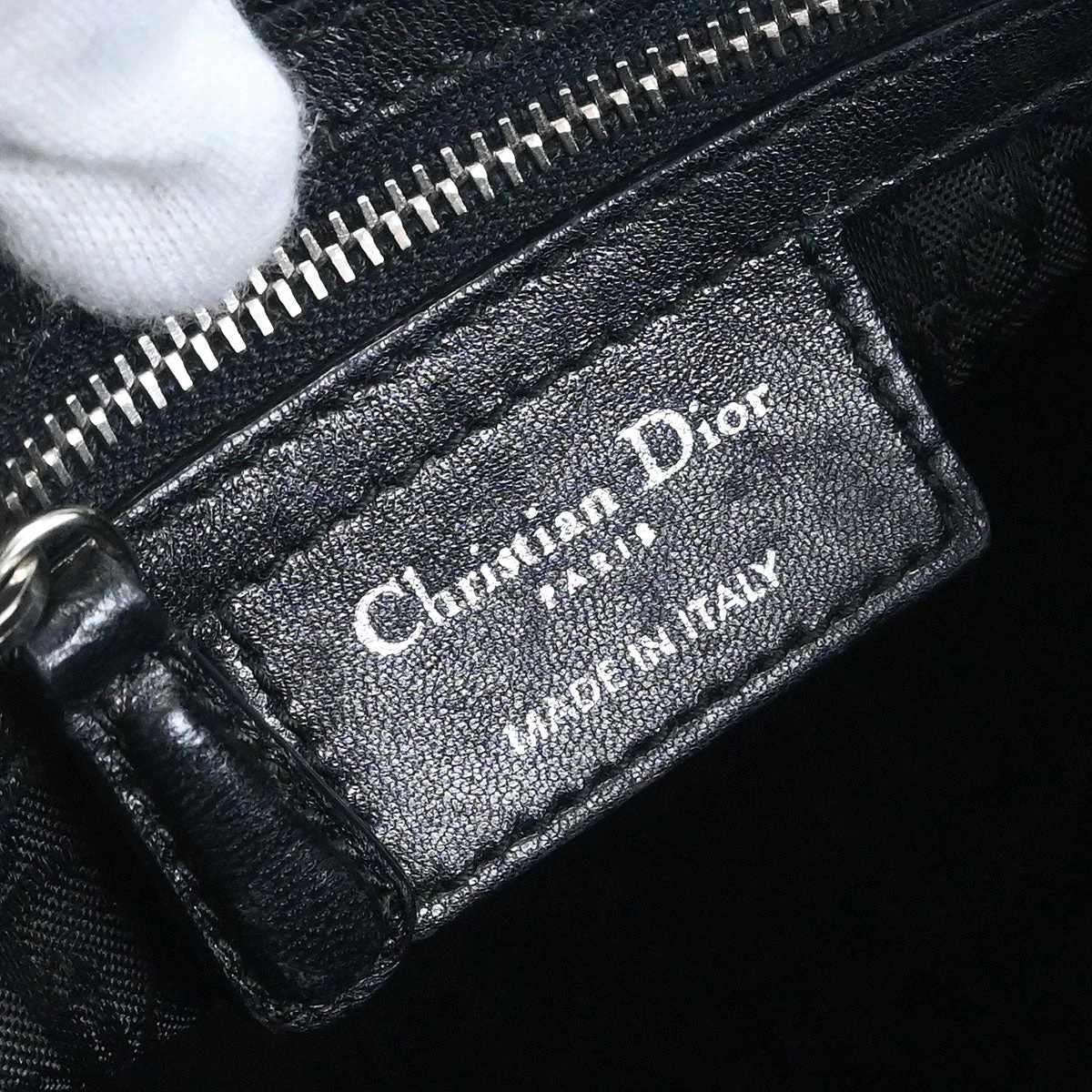 Christian Dior Black Lambskin Medium Lady Dior Cannage 2way Shoulder Handbag - Image 10