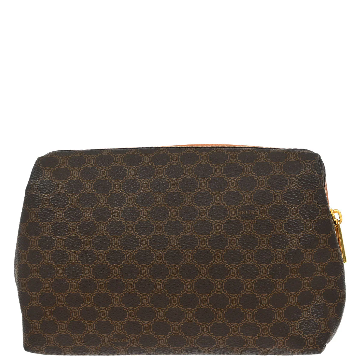 Celine Brown PVC Macadam Pouch Bag - Image 2