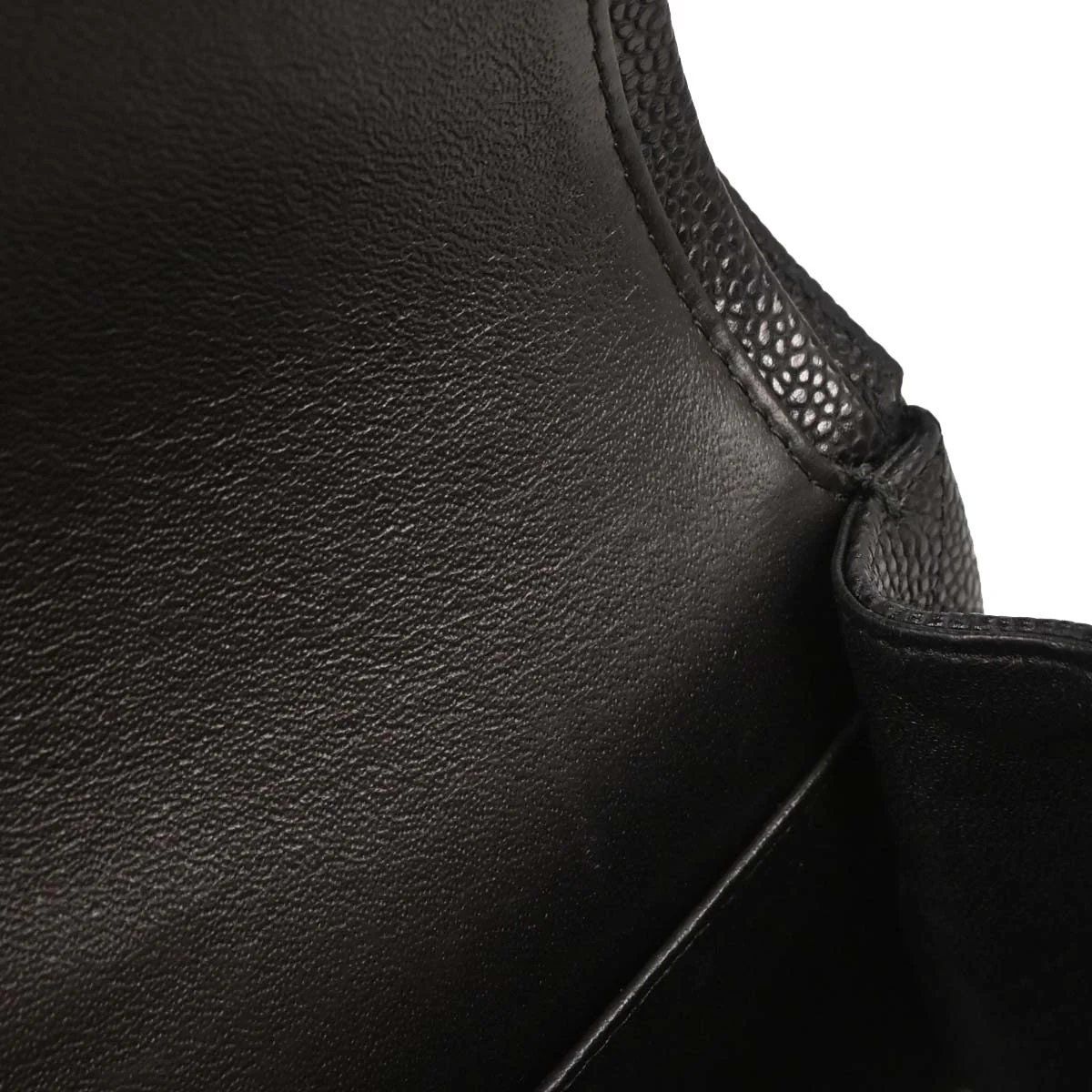 Chanel 2009-2010 Black Caviar Medium Classic Double Flap Shoulder Bag - Image 9