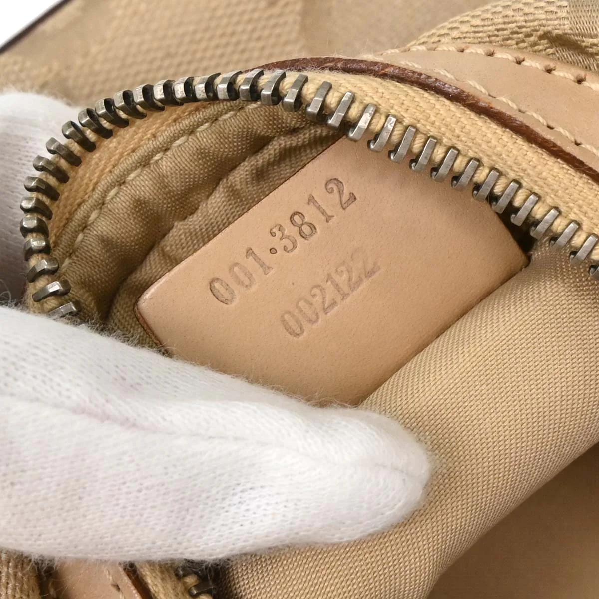 Gucci Beige Canvas GG Handbag - Image 10