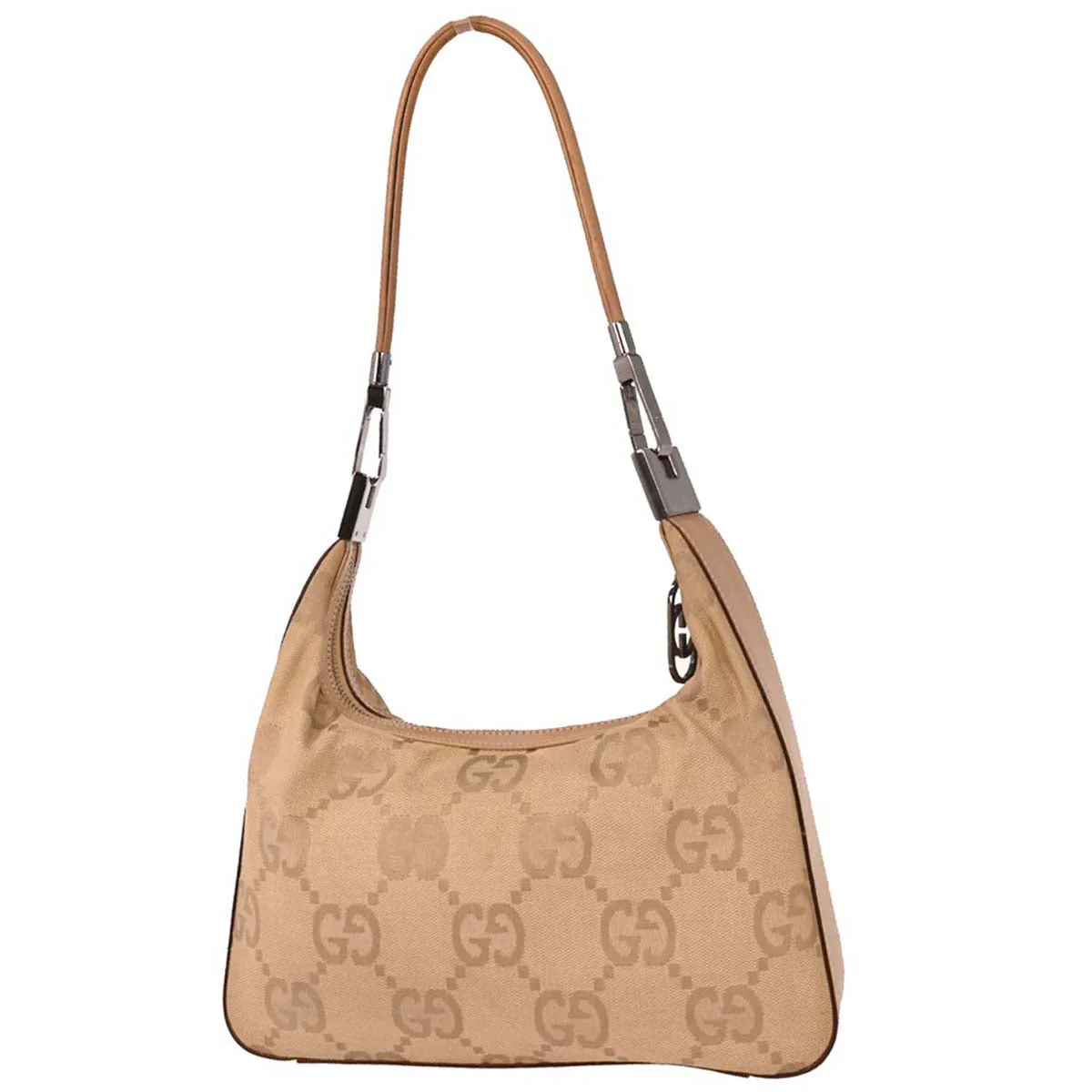 Gucci Beige Canvas GG Handbag - Image 2