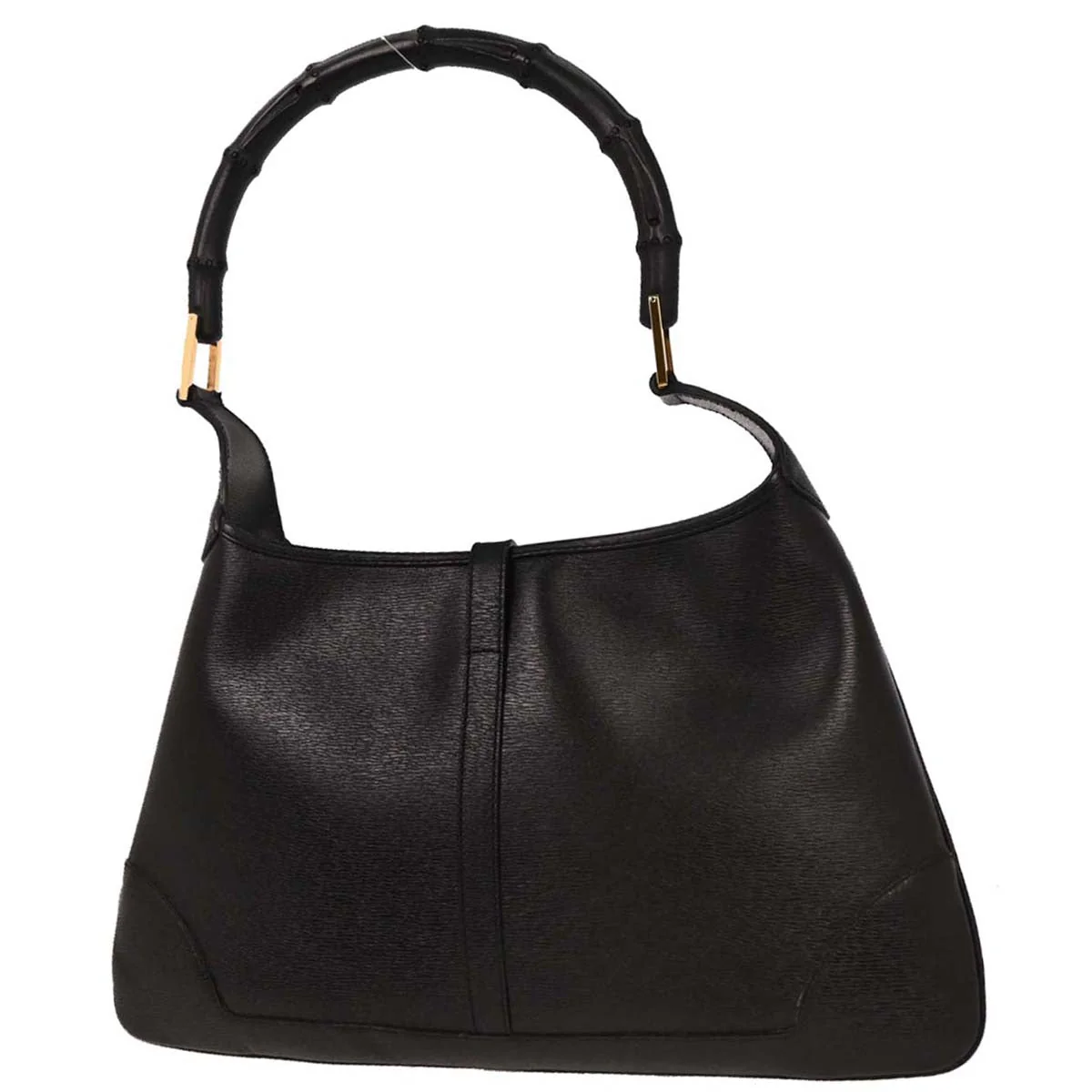 Gucci Black Leather Bamboo Handbag - Image 2