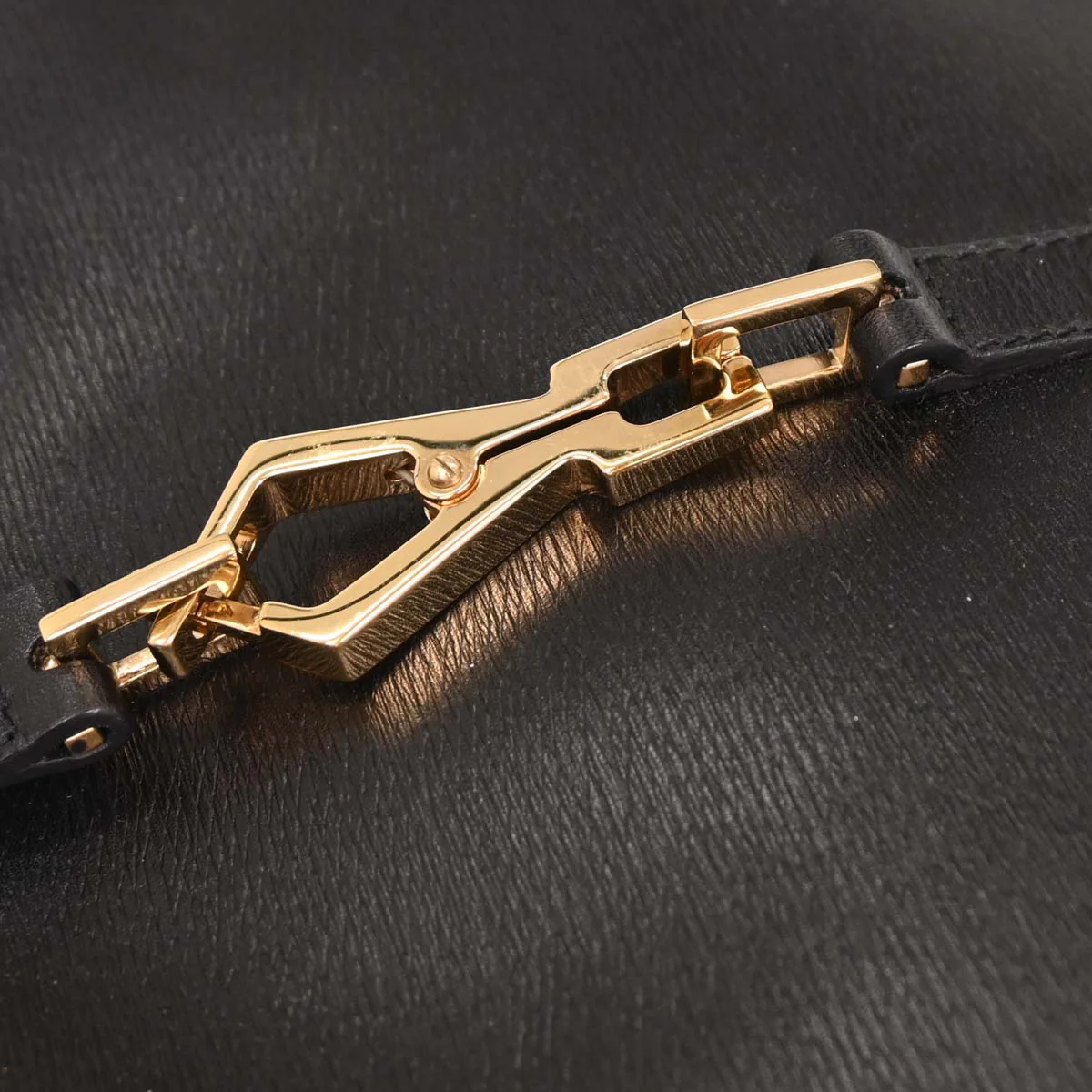 Gucci Black Leather Bamboo Handbag - Image 4