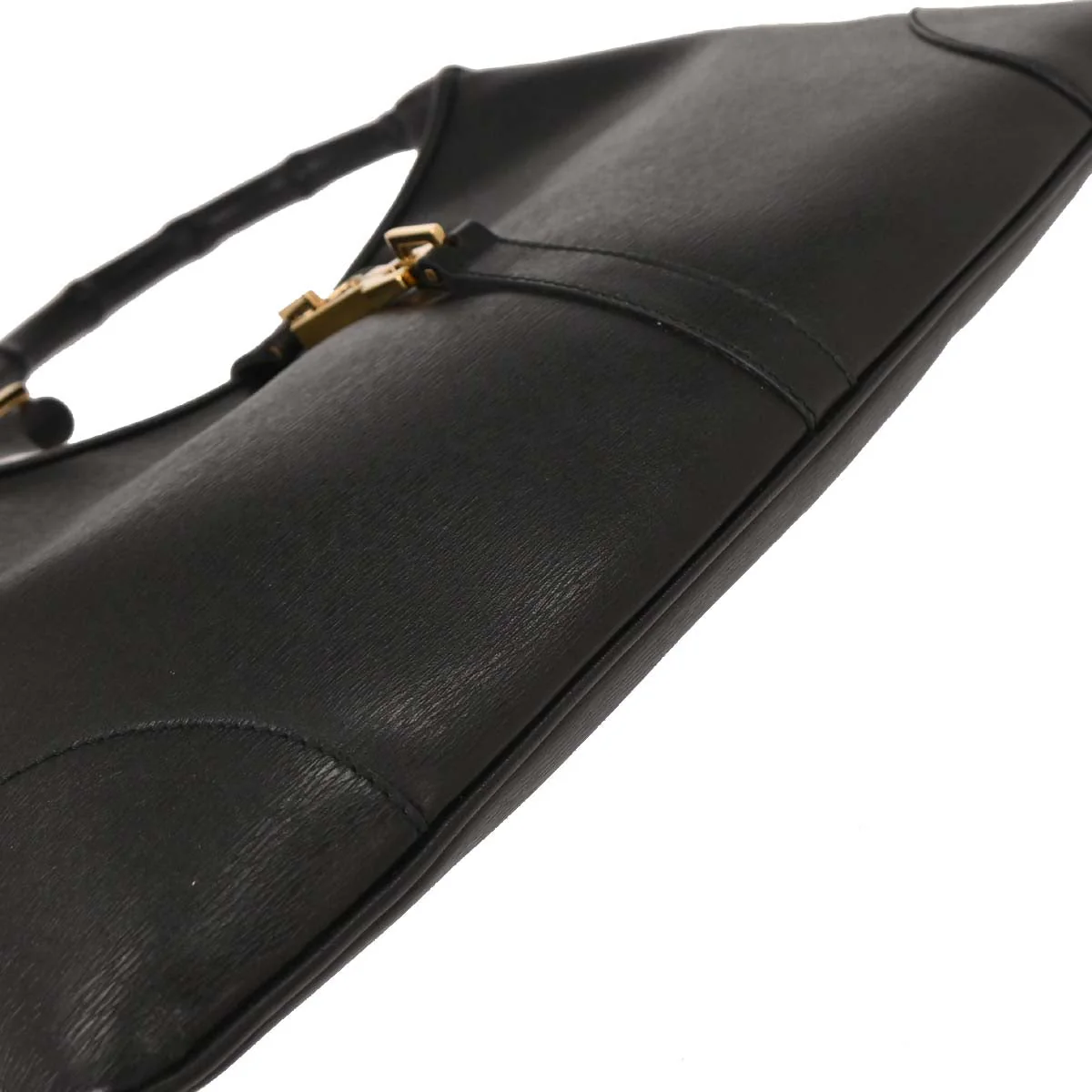 Gucci Black Leather Bamboo Handbag - Image 6