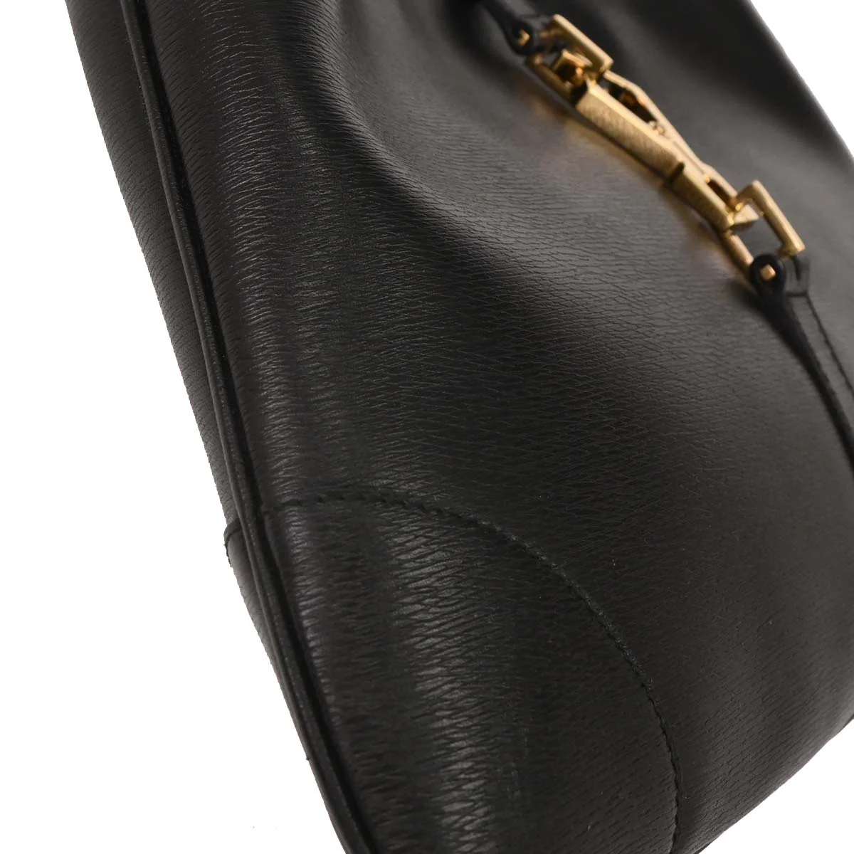 Gucci Black Leather Bamboo Handbag - Image 7