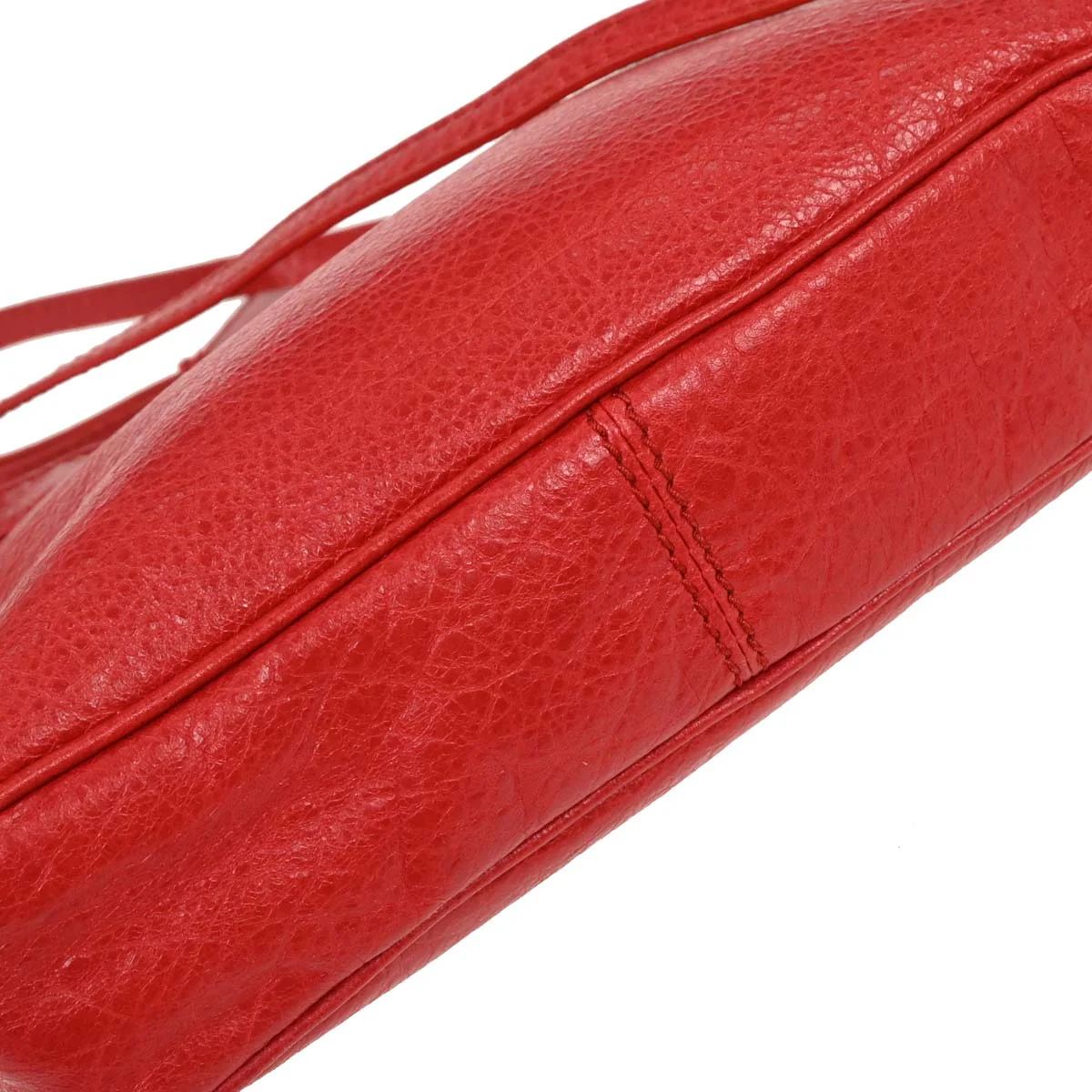Balenciaga Red Leather Hip Shoulder Bag - Image 4