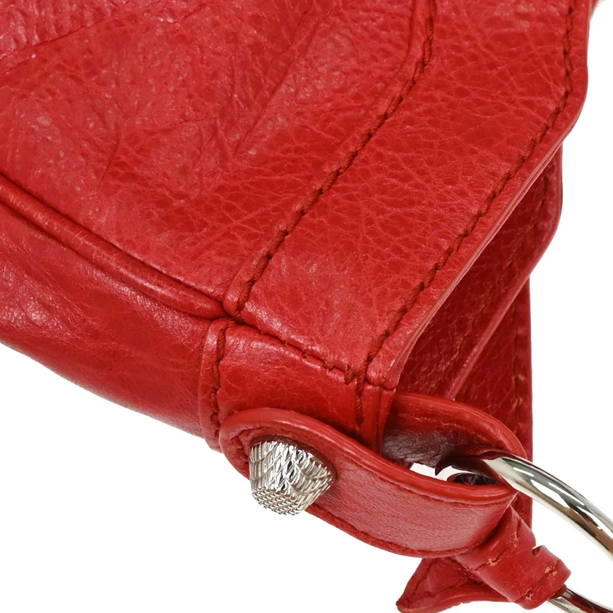 Balenciaga Red Leather Hip Shoulder Bag - Image 6