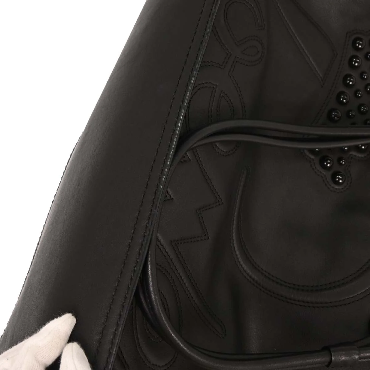 Loewe * Black Leather Tote Handbag - Image 5
