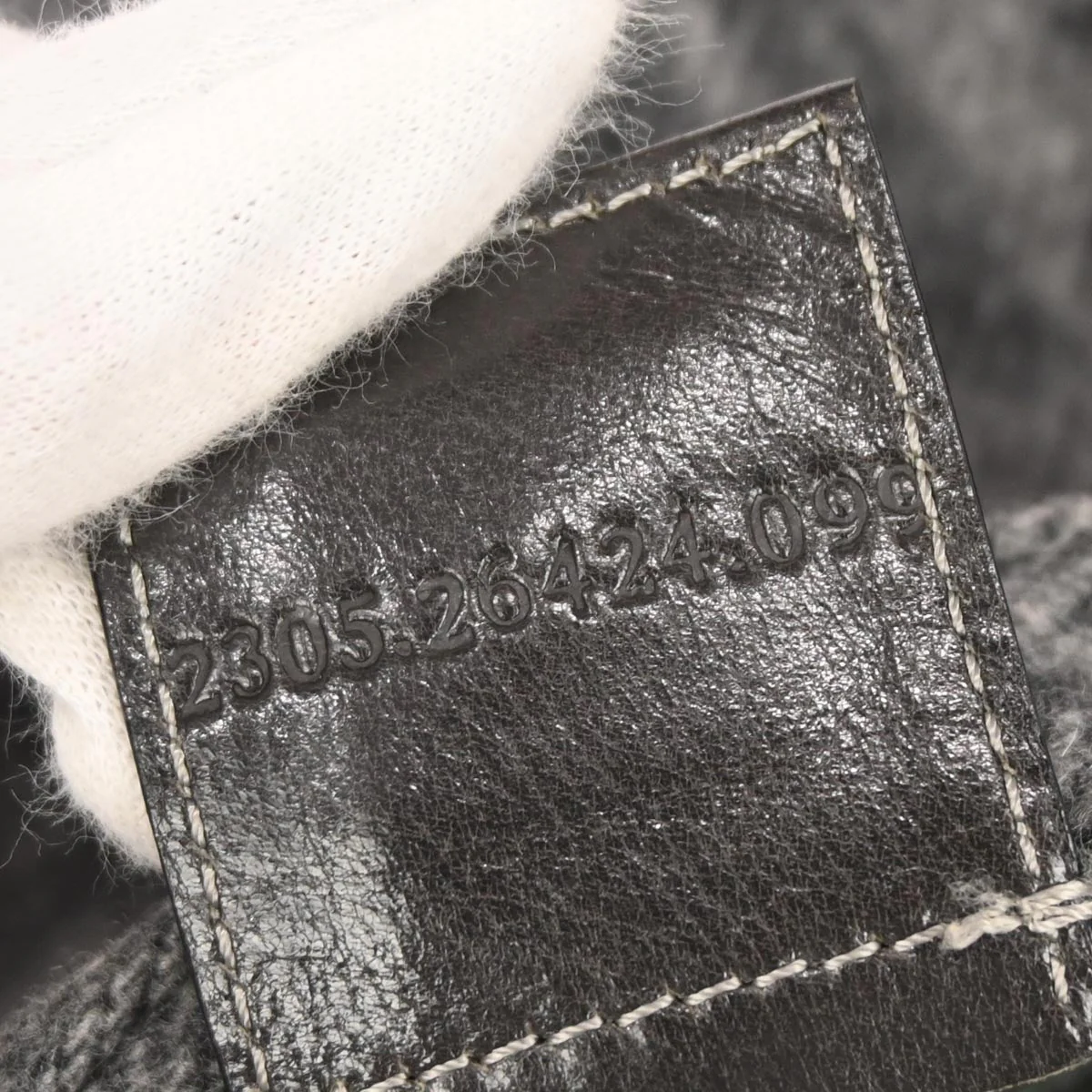 Fendi Gray Wool Zucca Baguette Handbag - Image 10