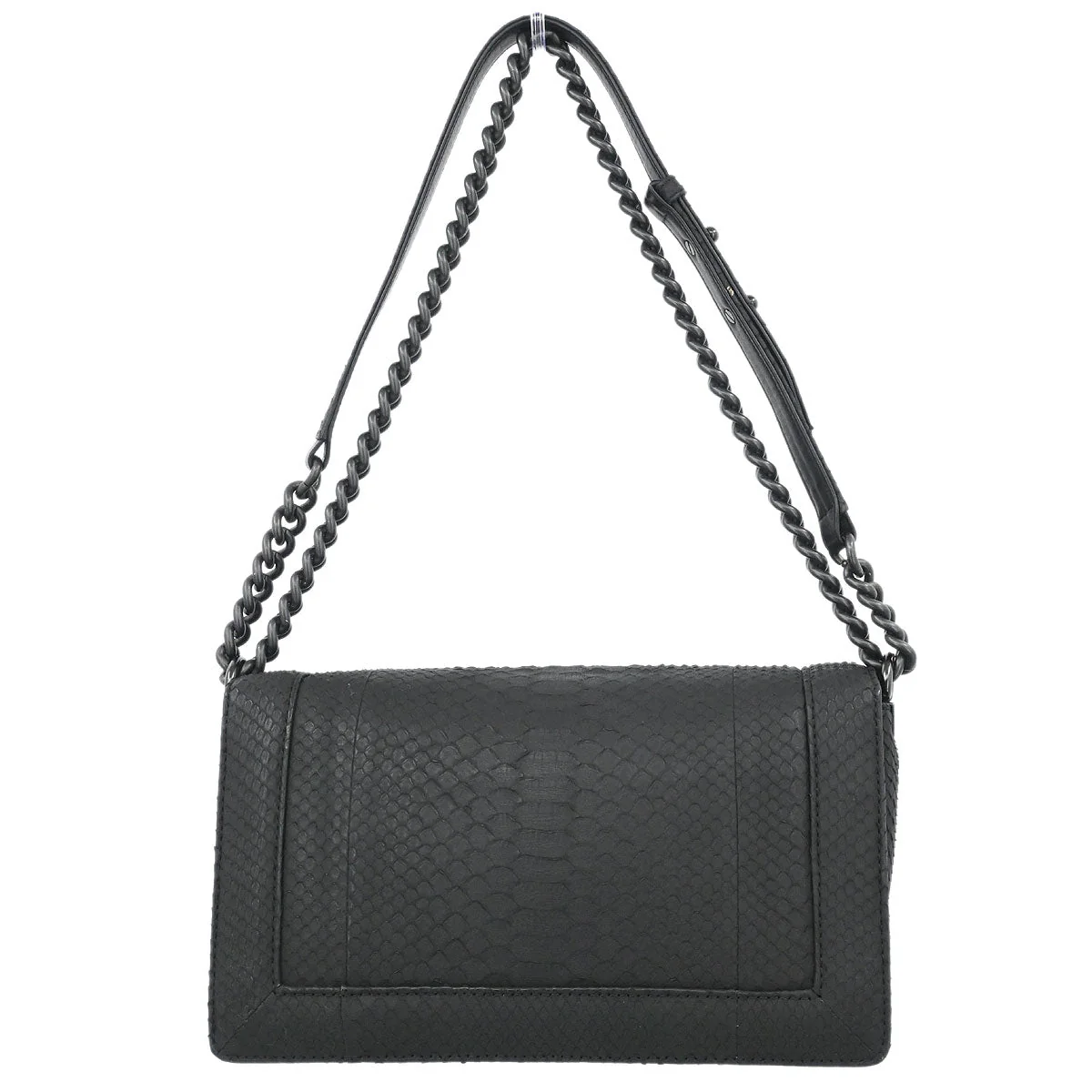 Boy Chanel * 2014 Black Python New Medium Shoulder Bag - Image 2