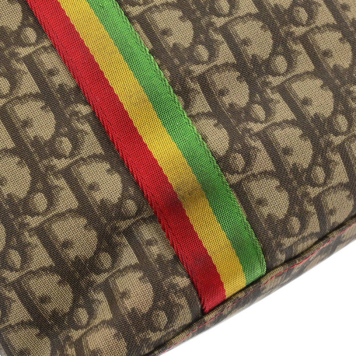 Christian Dior Brown Rasta-Color Trotter Tote Handbag - Image 5