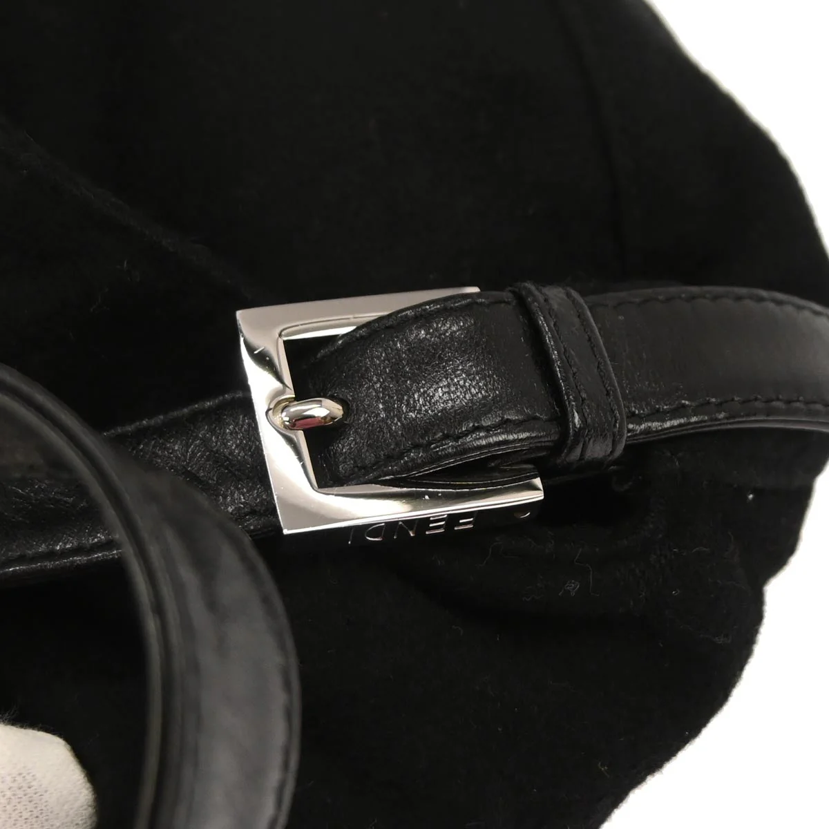 Fendi Black Cashmere Mamma Baguette Handbag - Image 3