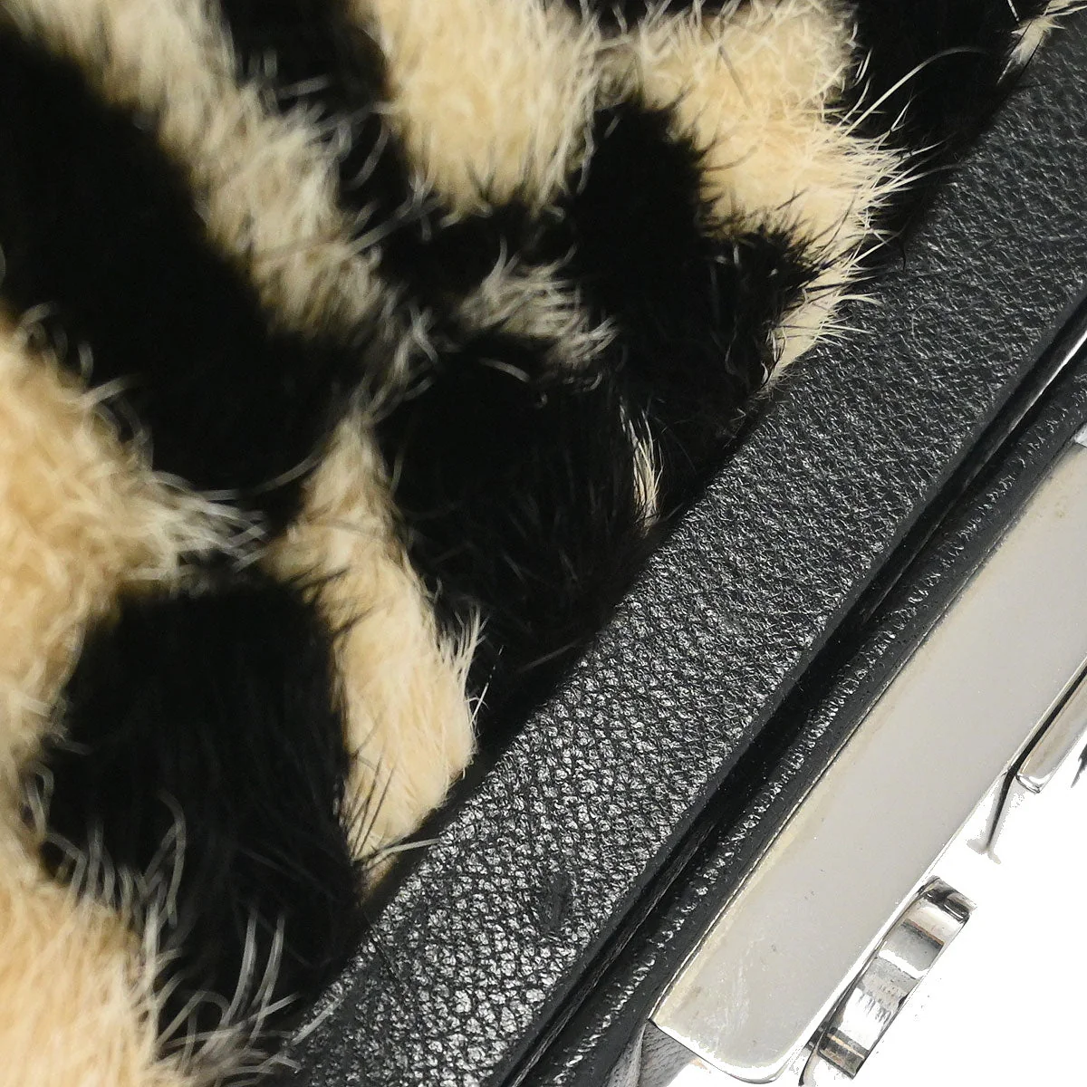 Celine * Black Mink Fur Handbag - Image 6