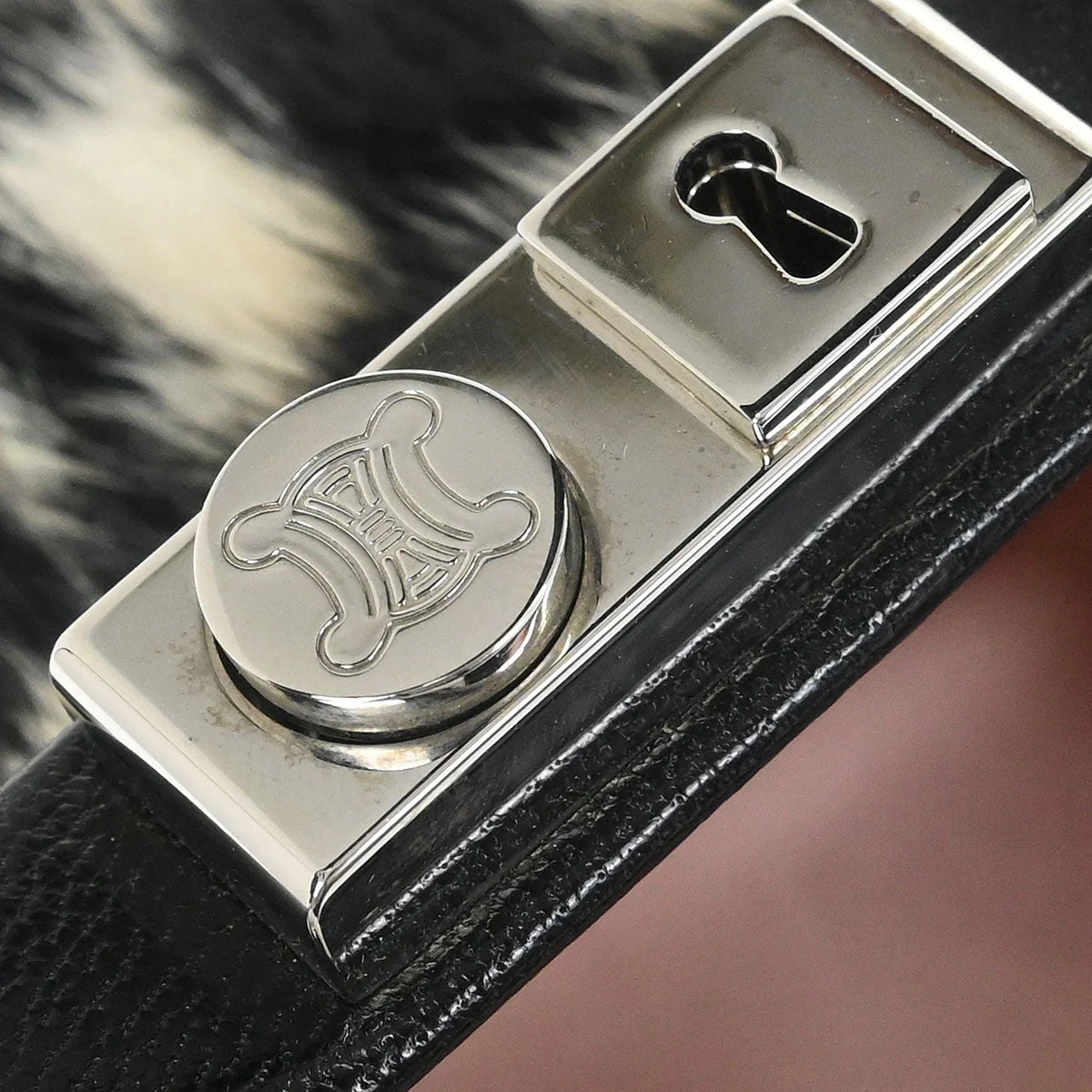 Celine * Black Mink Fur Handbag - Image 7