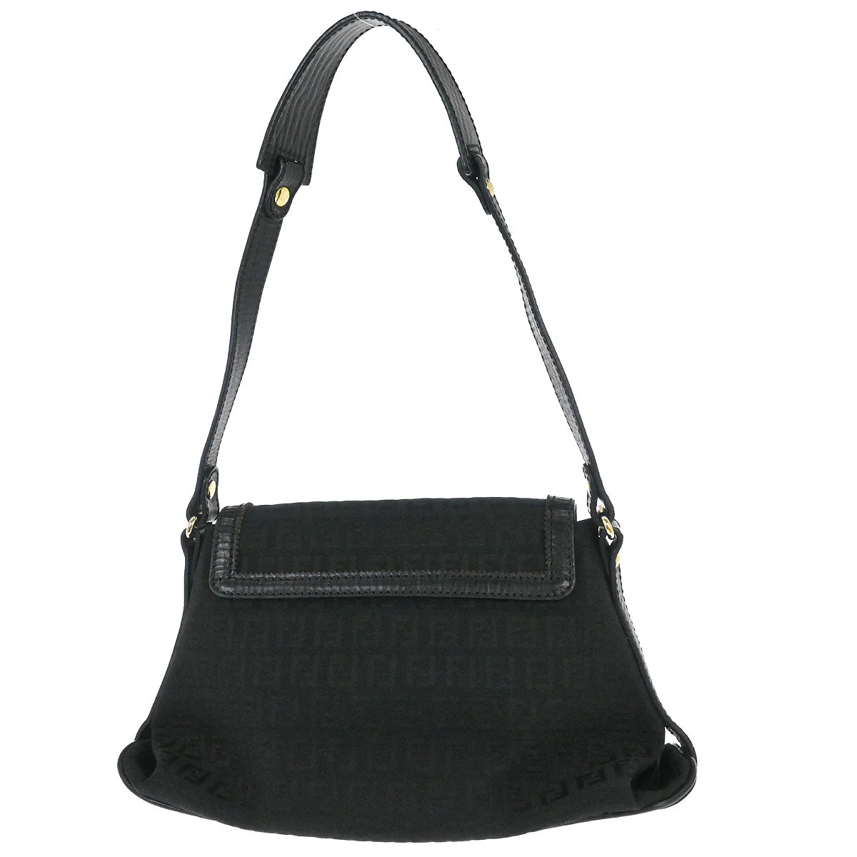 Fendi Black Zucchino Shoulder Bag - Image 2