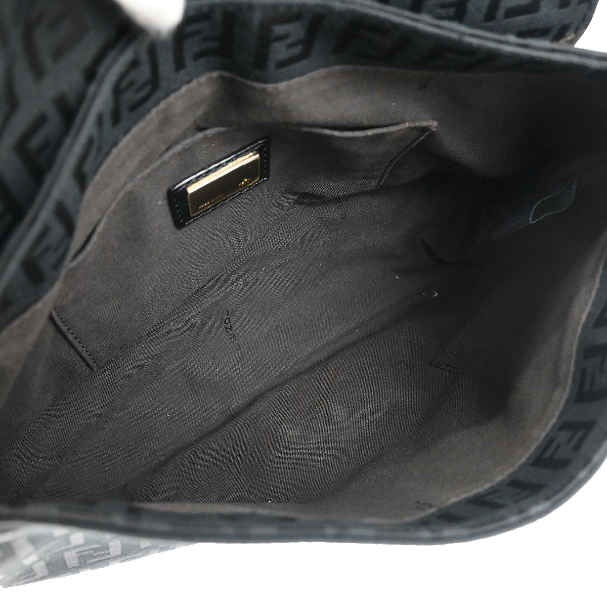 Fendi Black Zucchino Shoulder Bag - Image 8