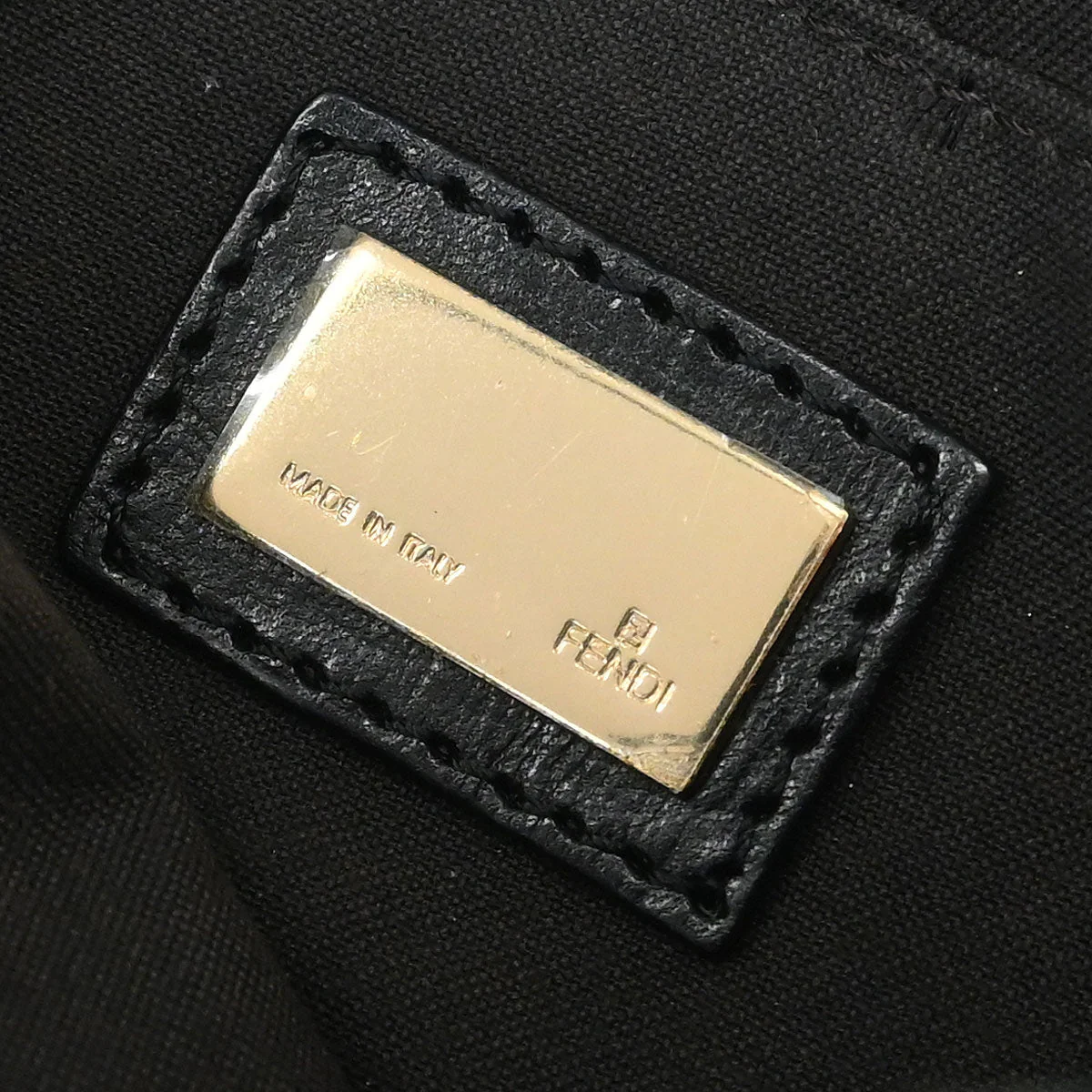 Fendi Black Zucchino Shoulder Bag - Image 9